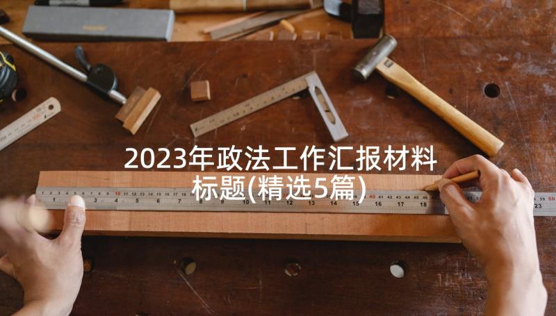 2023年政法工作汇报材料标题(通用5篇)