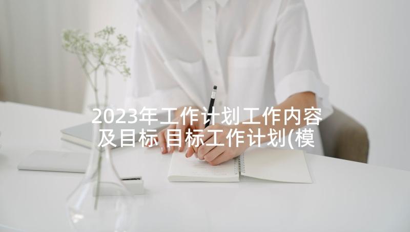 2023年工作计划工作内容及目标 目标工作计划(模板5篇)