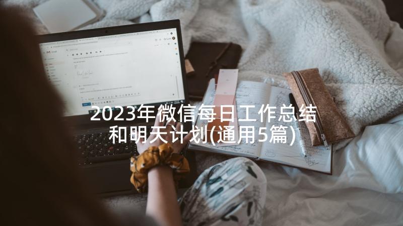 2023年微信每日工作总结和明天计划(通用5篇)