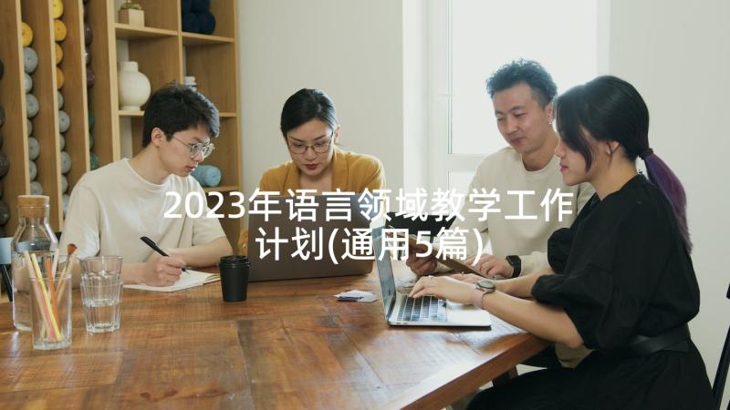 2023年语言领域教学工作计划(通用5篇)