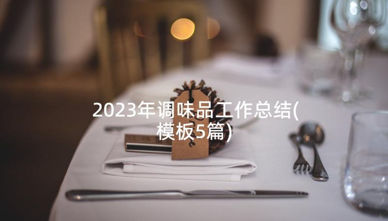 2023年调味品工作总结(模板5篇)