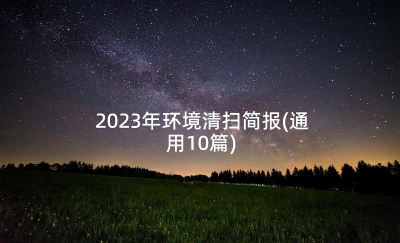 2023年环境清扫简报(通用10篇)