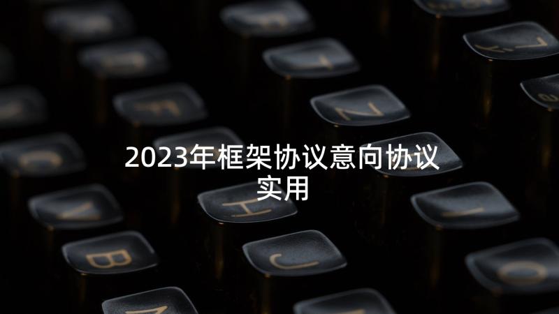 2023年框架协议意向协议实用