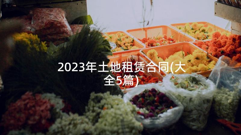 2023年土地租赁合同(大全5篇)