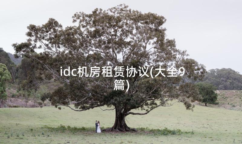 idc机房租赁协议(大全9篇)