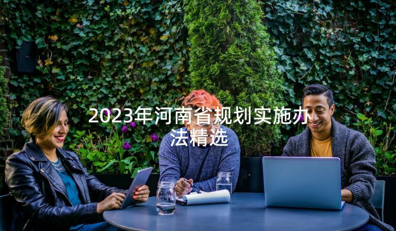 2023年河南省规划实施办法精选