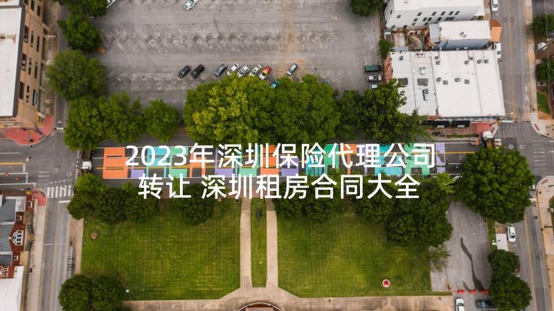 2023年深圳保险代理公司转让 深圳租房合同大全