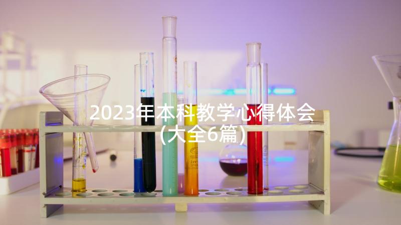 2023年本科教学心得体会(大全6篇)