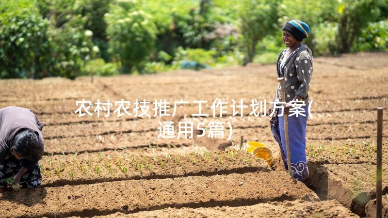农村农技推广工作计划方案(通用5篇)