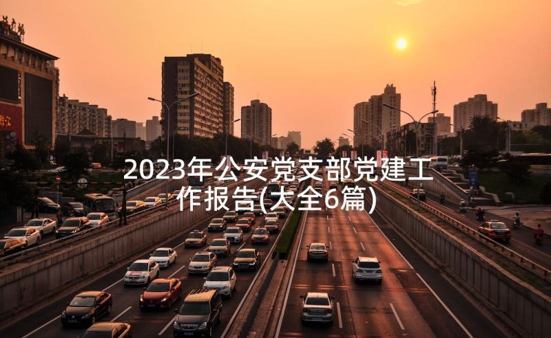 2023年公安党支部党建工作报告(大全6篇)