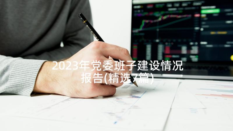 2023年党委班子建设情况报告(精选7篇)
