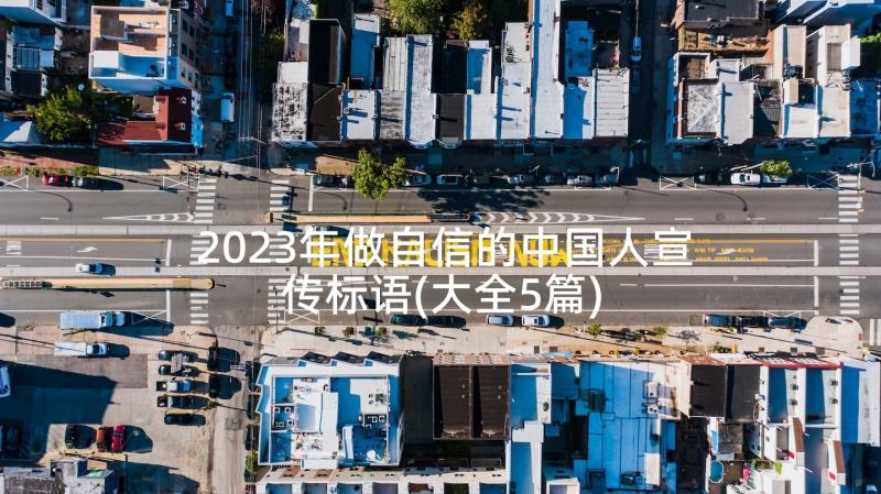 2023年做自信的中国人宣传标语(大全5篇)