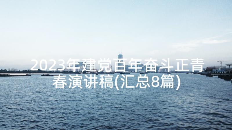 2023年建党百年奋斗正青春演讲稿(汇总8篇)