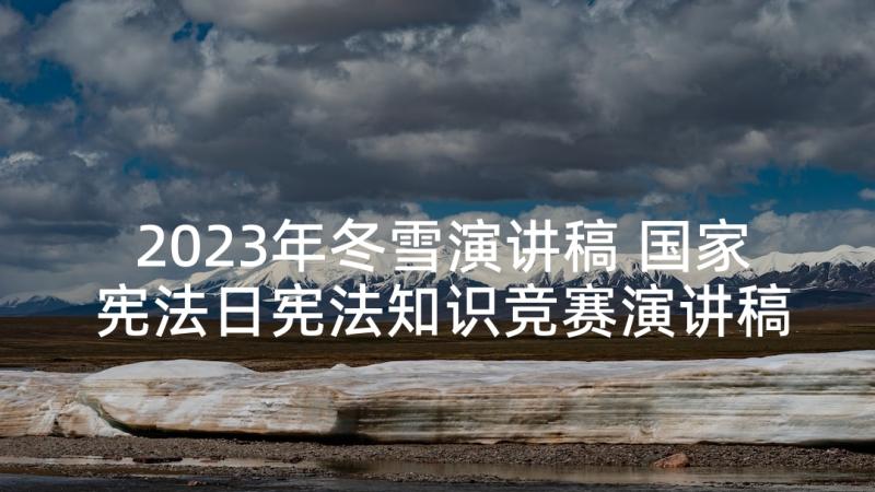 2023年冬雪演讲稿 国家宪法日宪法知识竞赛演讲稿(模板9篇)