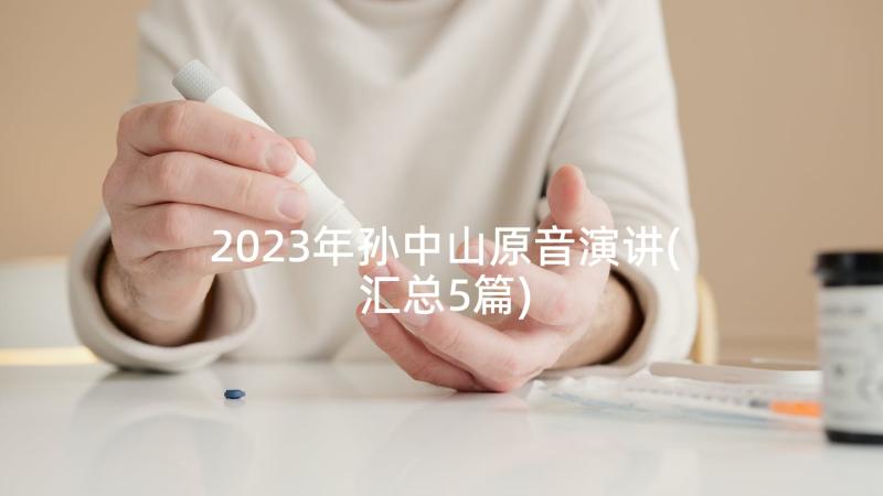2023年孙中山原音演讲(汇总5篇)