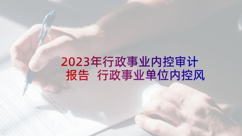 2023年行政事业内控审计报告 行政事业单位内控风险评估报告(精选5篇)
