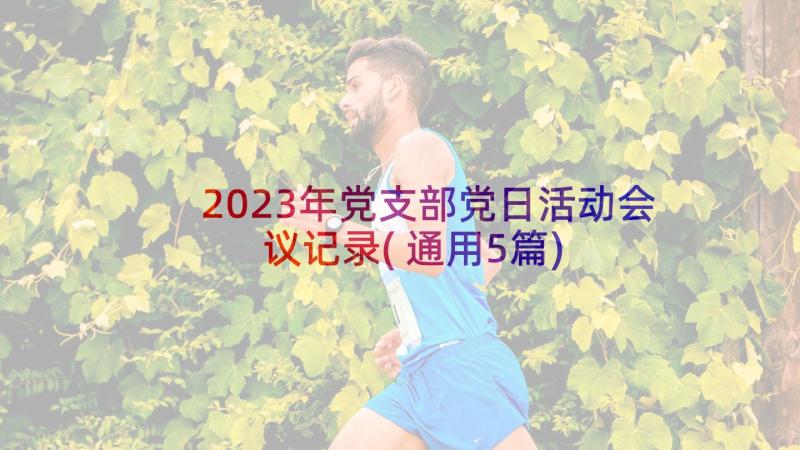 2023年党支部党日活动会议记录(通用5篇)