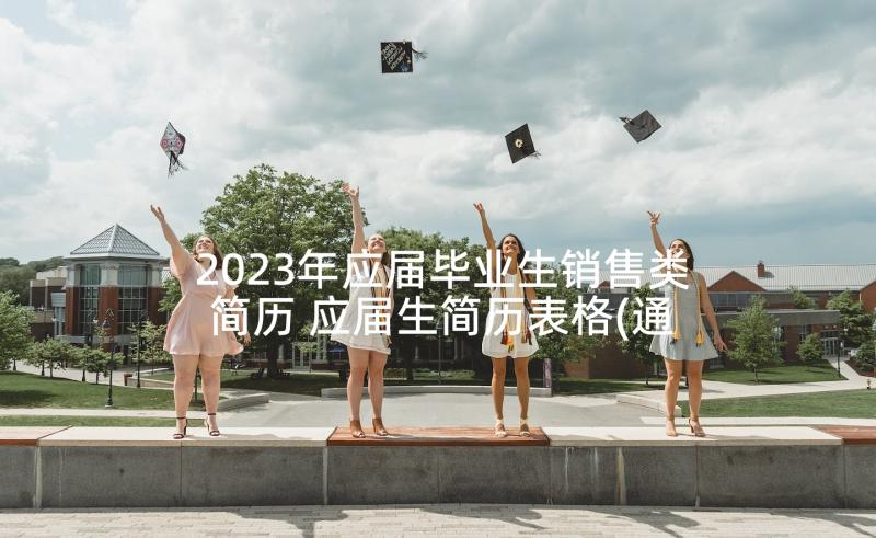 2023年应届毕业生销售类简历 应届生简历表格(通用9篇)