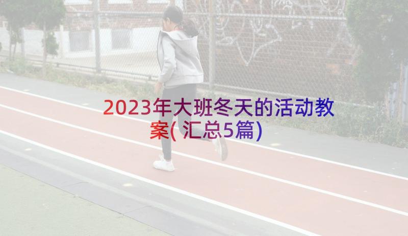 2023年大班冬天的活动教案(汇总5篇)