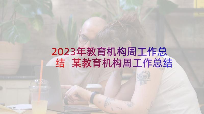 2023年教育机构周工作总结 某教育机构周工作总结(汇总5篇)