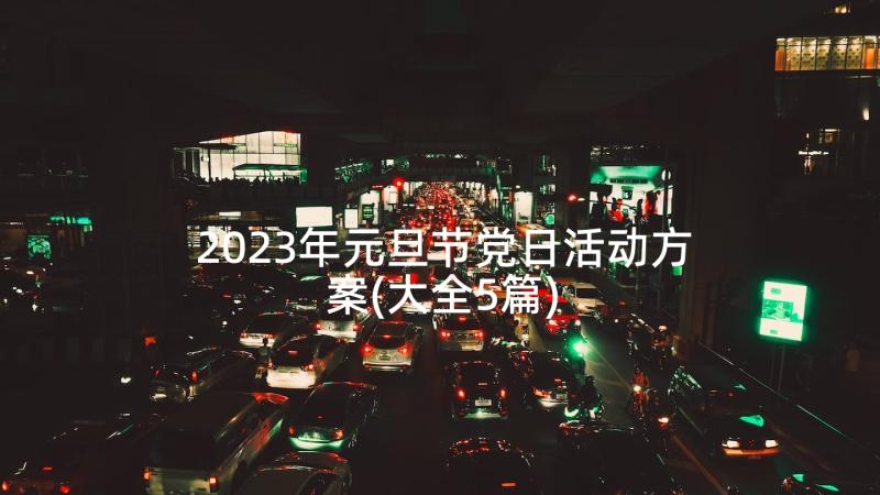 2023年元旦节党日活动方案(大全5篇)