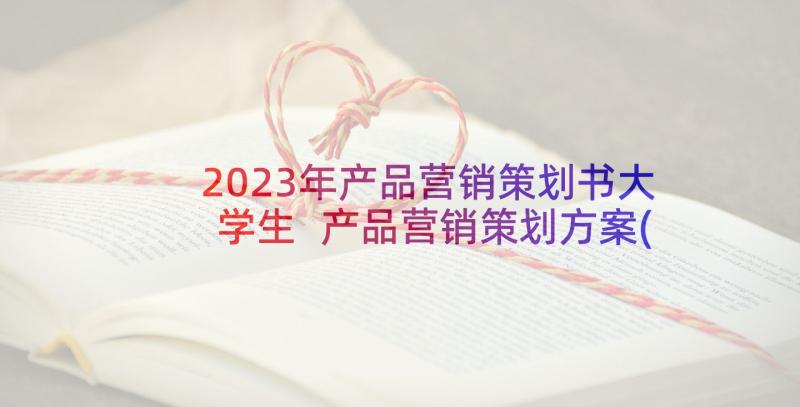 2023年产品营销策划书大学生 产品营销策划方案(精选10篇)