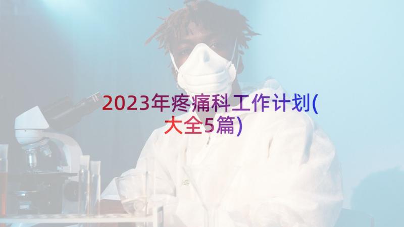 2023年疼痛科工作计划(大全5篇)