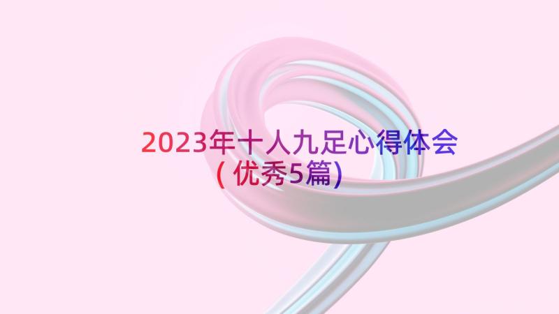 2023年十人九足心得体会(优秀5篇)
