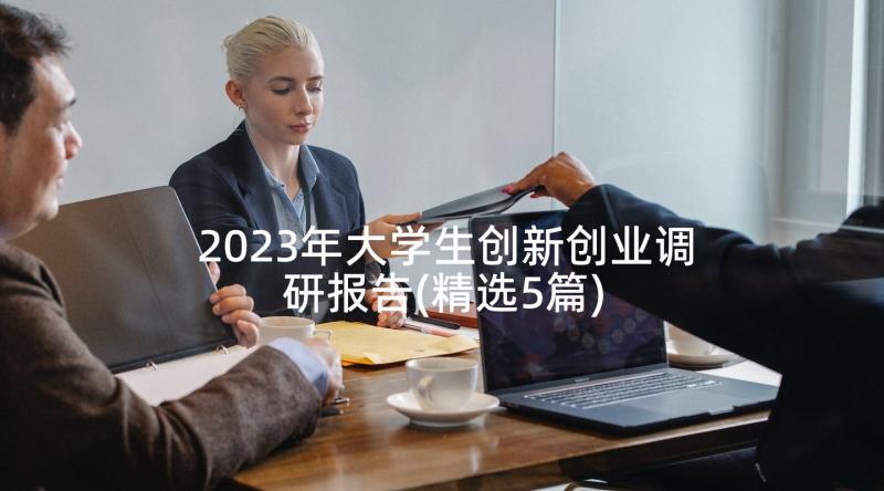 2023年大学生创新创业调研报告(精选5篇)
