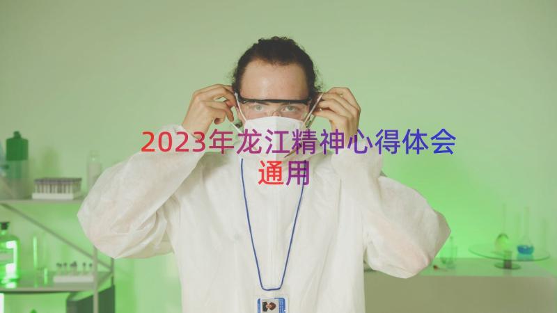 2023年龙江精神心得体会（通用18篇）