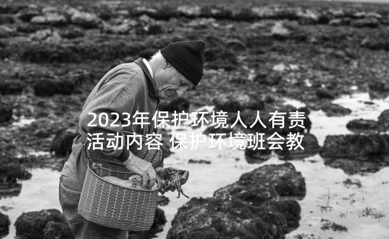 2023年保护环境人人有责活动内容 保护环境班会教案(大全5篇)