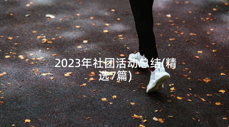 2023年社团活动总结(精选7篇)