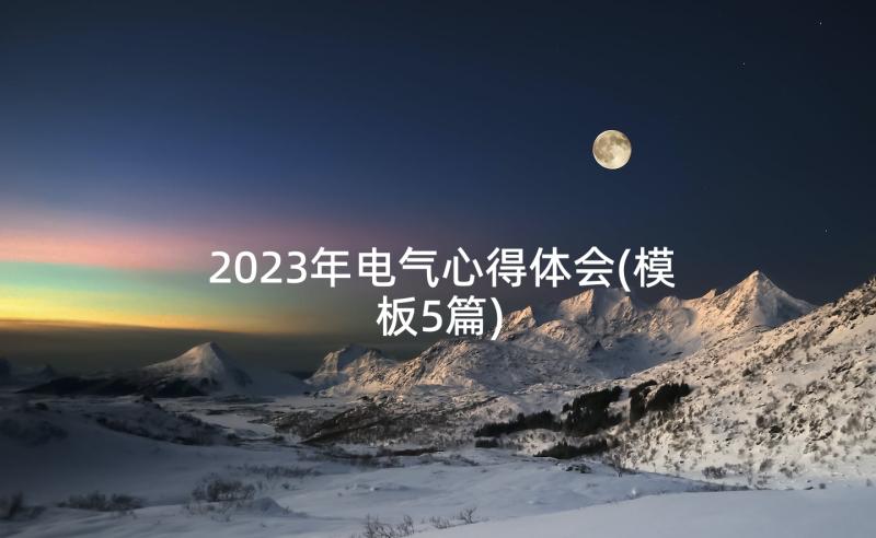 2023年电气心得体会(模板5篇)