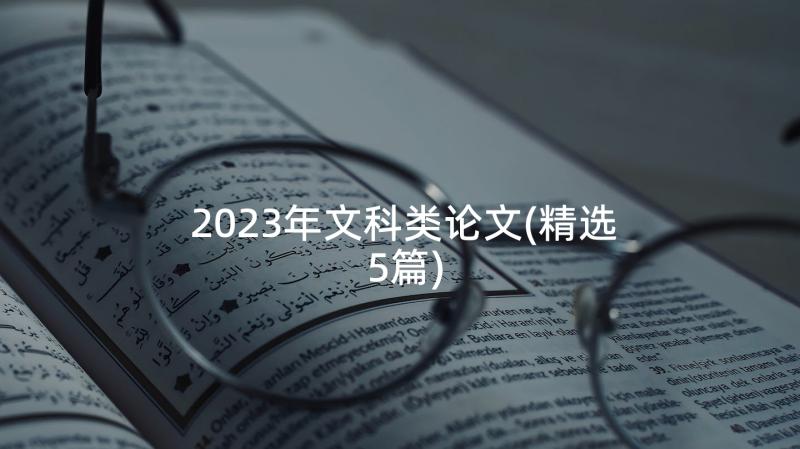 2023年文科类论文(精选5篇)