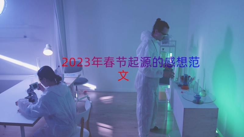 2023年春节起源的感想范文（12篇）