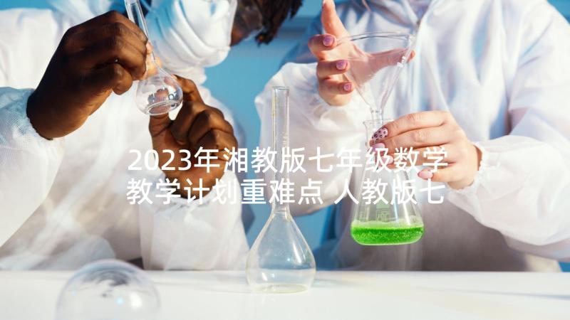 2023年湘教版七年级数学教学计划重难点 人教版七年级下数学教学计划(优质8篇)