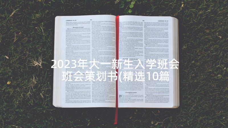 2023年大一新生入学班会 班会策划书(精选10篇)