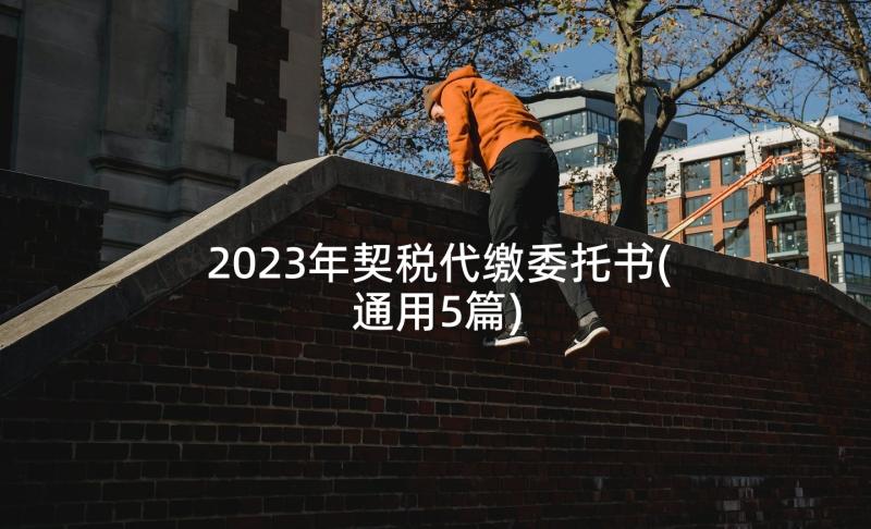 2023年契税代缴委托书(通用5篇)