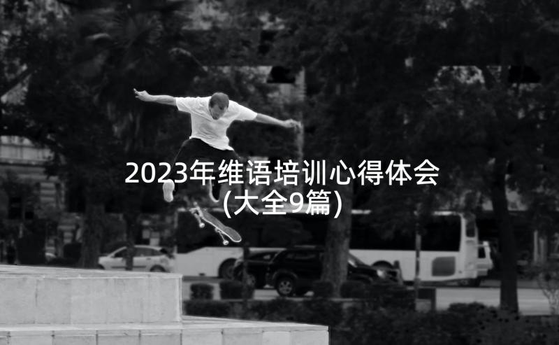 2023年维语培训心得体会(大全9篇)