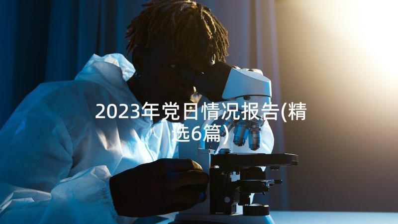 2023年党日情况报告(精选6篇)