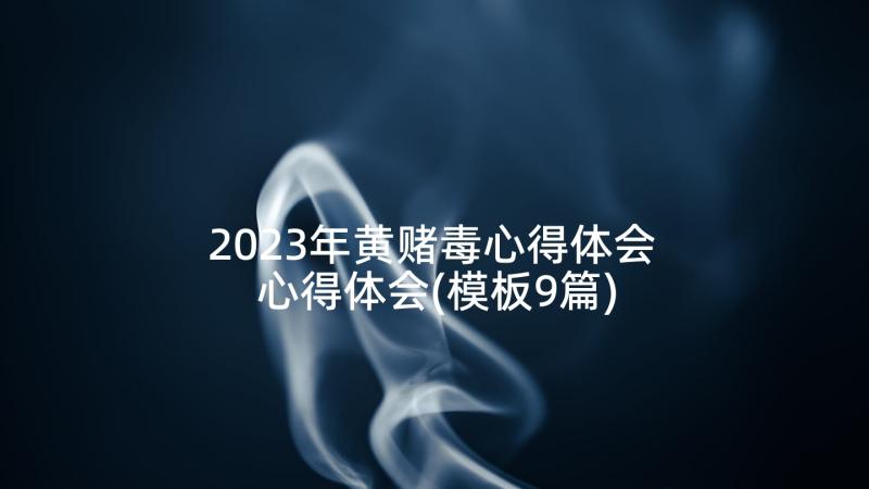 2023年黄赌毒心得体会 心得体会(模板9篇)