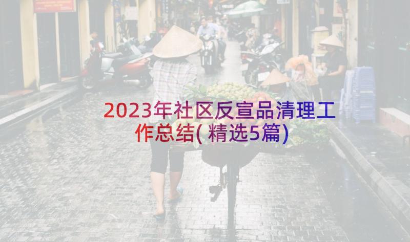 2023年社区反宣品清理工作总结(精选5篇)