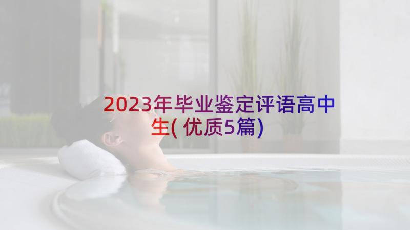 2023年毕业鉴定评语高中生(优质5篇)