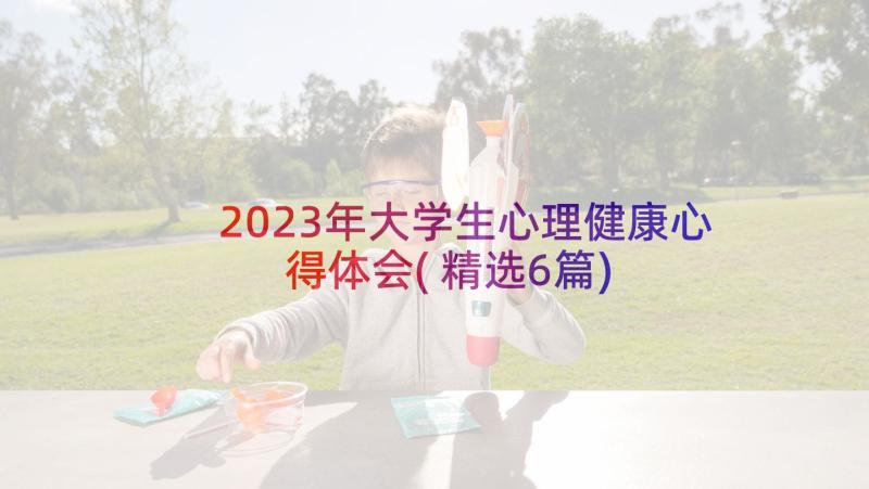 2023年大学生心理健康心得体会(精选6篇)