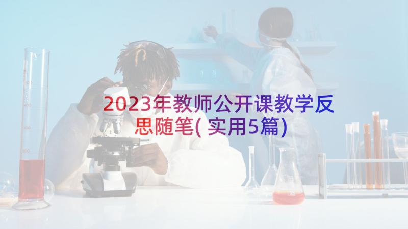 2023年教师公开课教学反思随笔(实用5篇)