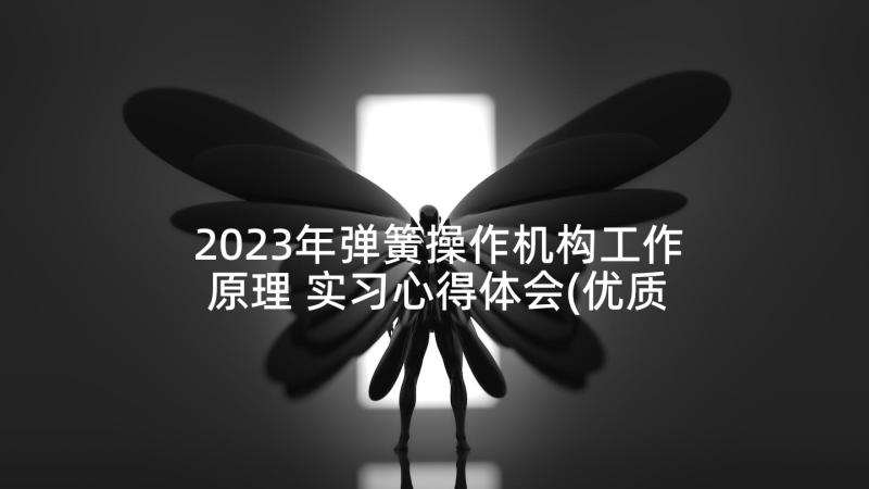 2023年弹簧操作机构工作原理 实习心得体会(优质6篇)