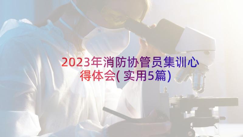 2023年消防协管员集训心得体会(实用5篇)