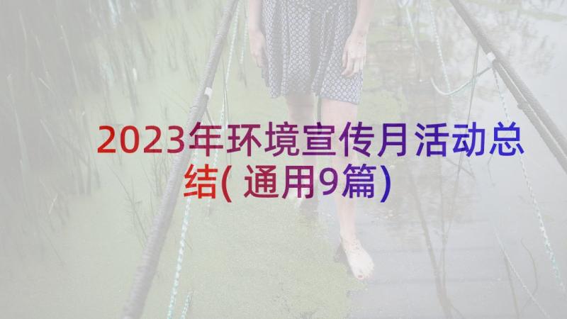 2023年环境宣传月活动总结(通用9篇)