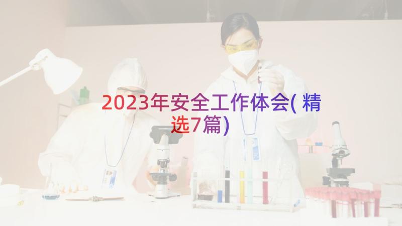 2023年安全工作体会(精选7篇)
