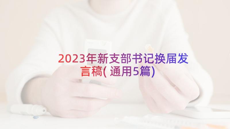 2023年新支部书记换届发言稿(通用5篇)